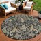 Edge Collections - 8' - Multicolor - Floral Indoor Outdoor Area Rug for High Traffic Spaces - 1 Piece